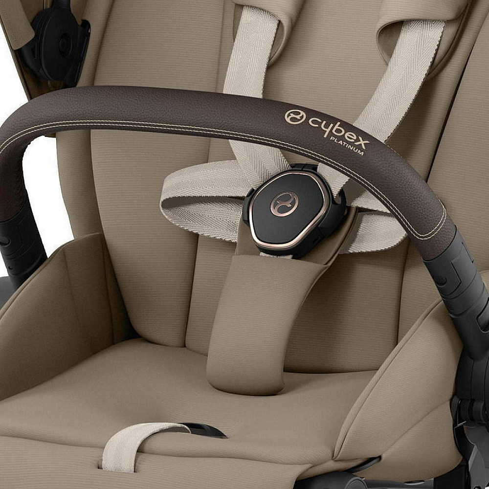 Коляска Cybex Priam IV Rosegold complete и автокресло Cloud G i-Size Lava Grey 3 в 1 Cozy Beige