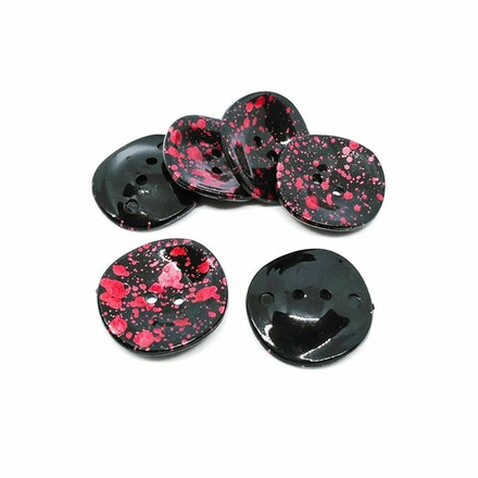 Т3 декор пришив.элемент 22 мм,цв.черн с красн