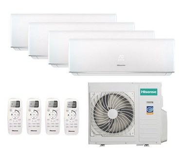 Мульти сплит-система Hisense на 4 комнаты (25+25+25+25 кв.м.) Smart