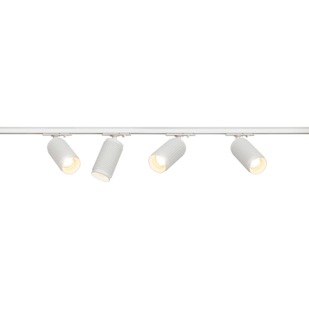 Комплект ЭРА TR40-SET-4-1 WH однофазных акцентных трековых светильников 4 шт TR40-GU10 с аксессуарами белый | Комплекты трековой системы