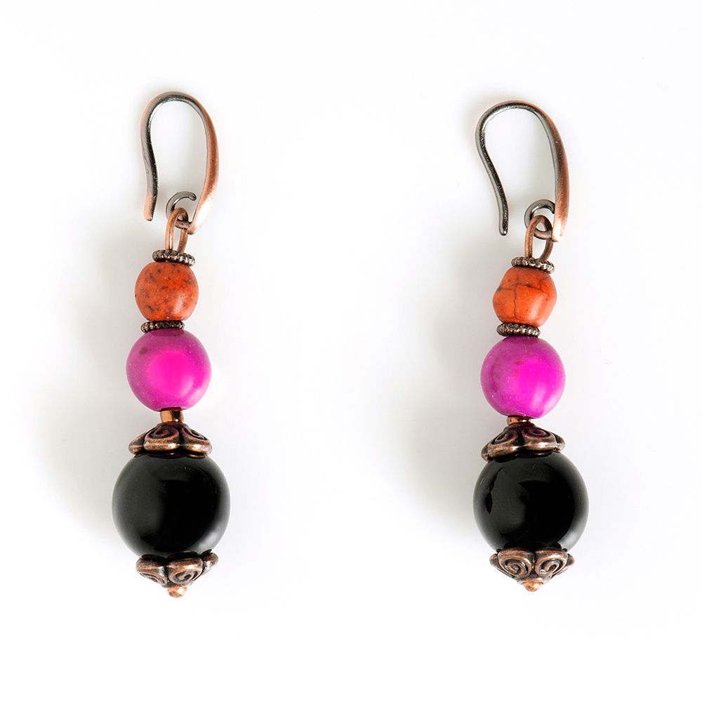 20092030 Серьги Роман с камнем