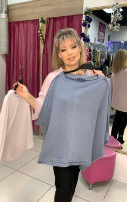 Нарядный блузон с люрексом и "швами"