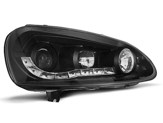Передние фары VW Golf 5 daylight black