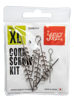 Спирали LJ Pro Series CORKSCROW KIT XL для крепления силиконовых приманок 6шт.