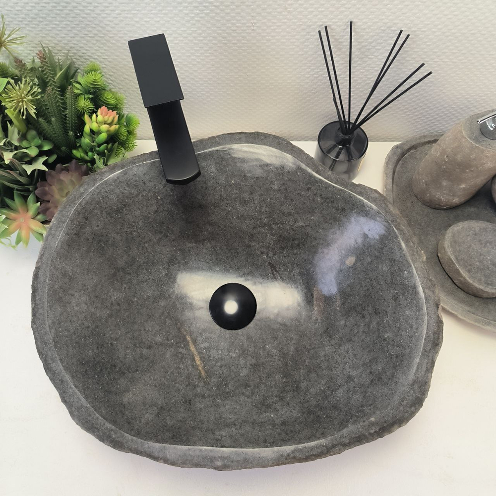Раковина из речного камня RS-63904 (49*42*15) 0122