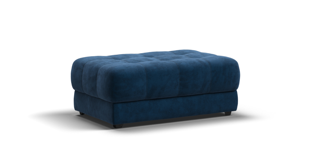Босс пуф Велюр Монолит синий