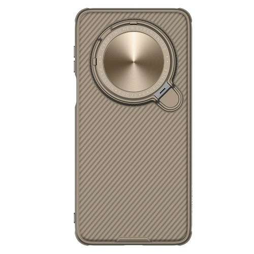 Чехол золотистого цвета с поддержкой MagSafe от Nillkin на Huawei Mate 70 Pro и 70 Pro+ с металлической откидной крышкой, серия CamShield Prop Magnetic Case