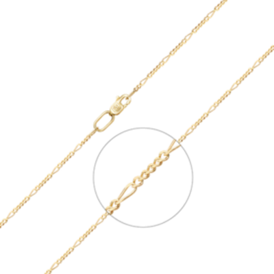 Цепь из лимонного золота (плетение фигаро) Артикул: 21-3913-040-1130-17