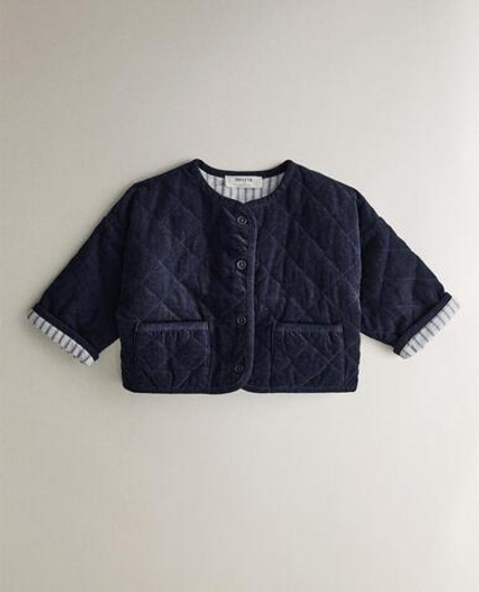 ZARA HOME ДЕТСКАЯ КУРТКА ИЗ ВЕЛЬВЕТА, СИНИЙ