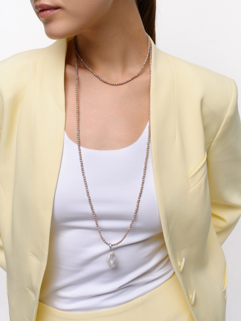 Сет "Summer Gentle" Brown с жемчужиной