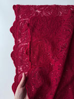 Вышивка с пайетками (Красная)