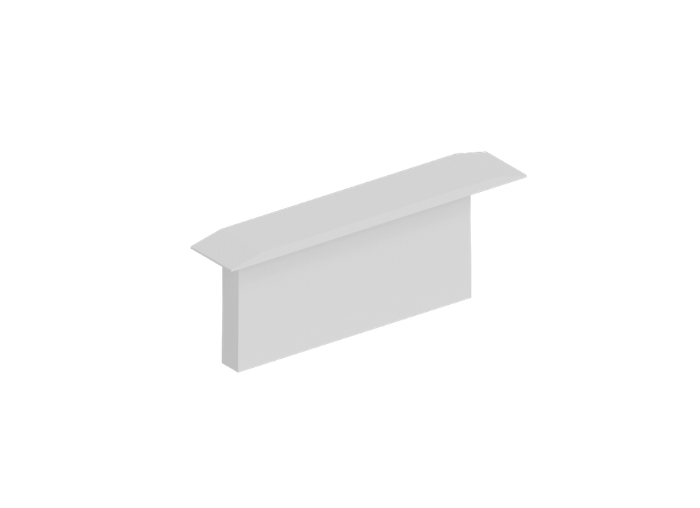 Боковая  глухая заглушка для профиля DN18509 Цвет:Белый, Серия:DN8ALE