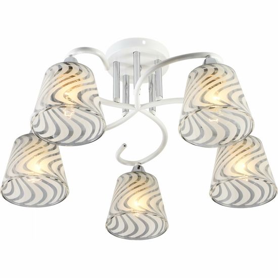 Люстра потолочная Reluce E27 01391-0.3-05 WH+CR