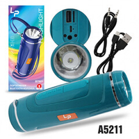 Колонка - Bluetooth BT601 с фонариком (зеленый) мятая упак.