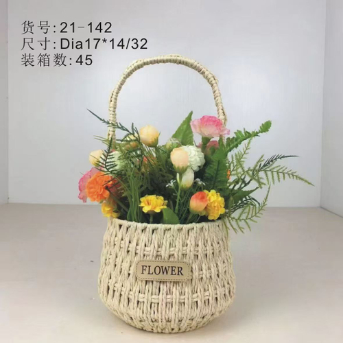 Плетёная корзина-кашпо