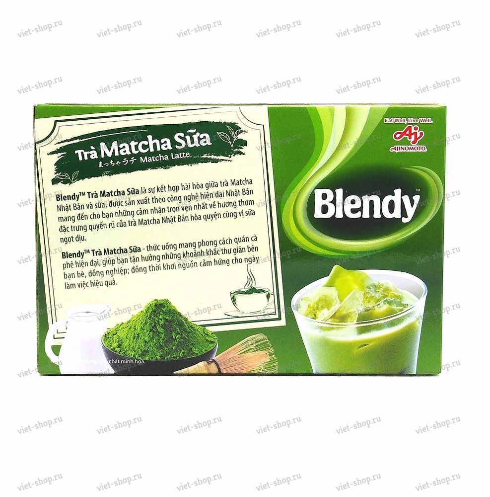 Вьетнамский чай Матча 3 в 1 Ajinomoto Blendy, 10 пак.