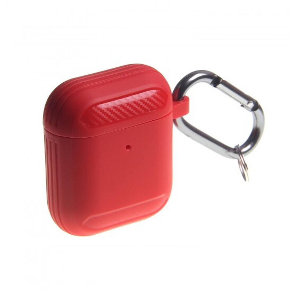 Чехол для AirPods, карбоновый, WIWU APC005, 012532 Красный