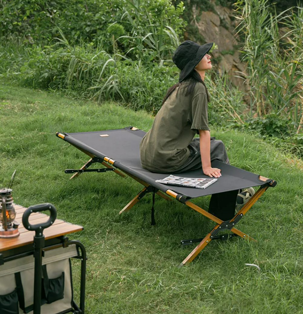 Раскладушка Naturehike XJC03 196х64х43 см кемпинговая, до 150 кг, хаки