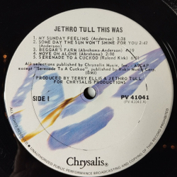 Винтажная виниловая пластинка LP Jethro Tull This Was (USA 1983)
