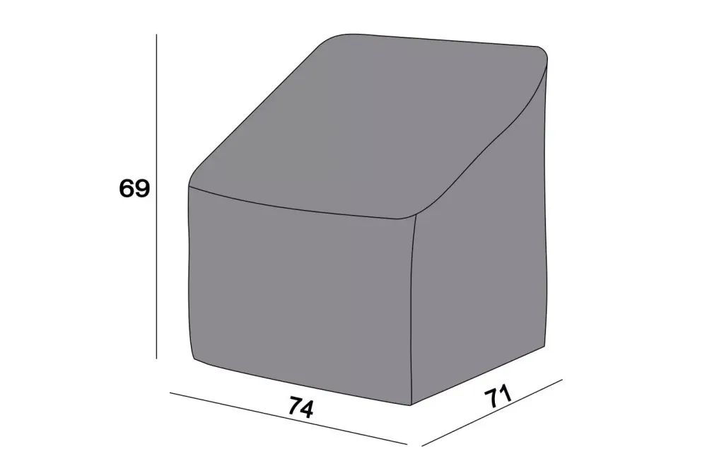 Защитный чехол на кресло Канны 71×74×69 см, цвет серый