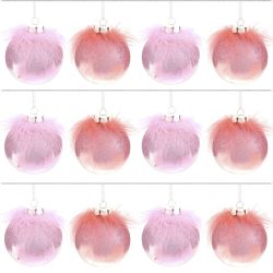 GAEM Набор из 12шт, Украшение новогоднее Шар "Перышко страуса", D8 см, L35 W27 H9см