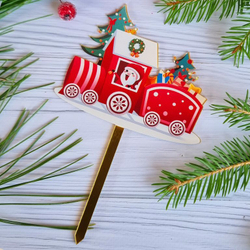 Топпер «Merry Christmas» новогодний паровозик