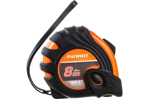 Рулетка, ударопрочный корпус, обрезиненная, 8м PATRIOT MTP-8 350005008