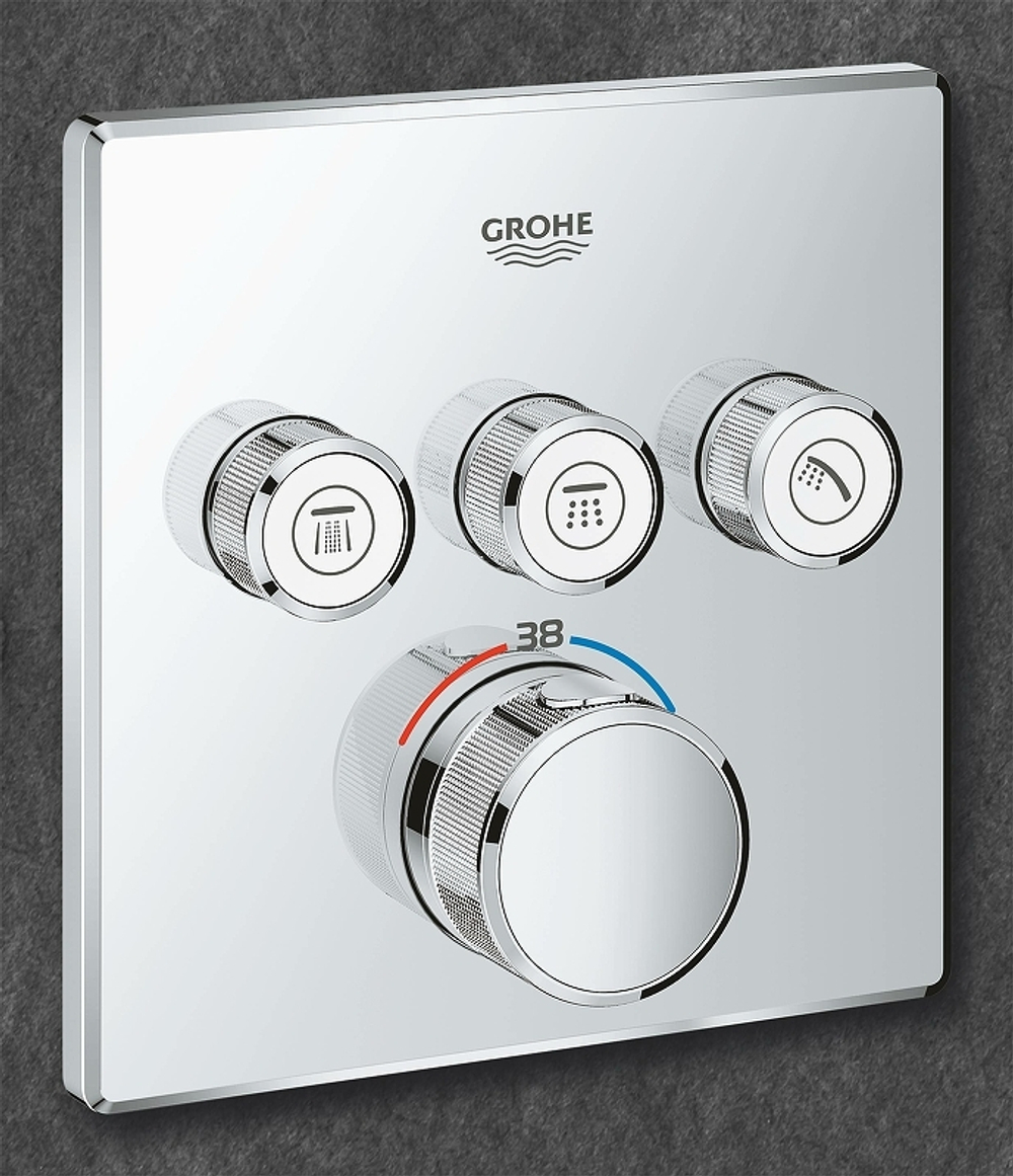 Смеситель для душа Grohe Grohtherm SmartControl 29126000 с термостатом Хром