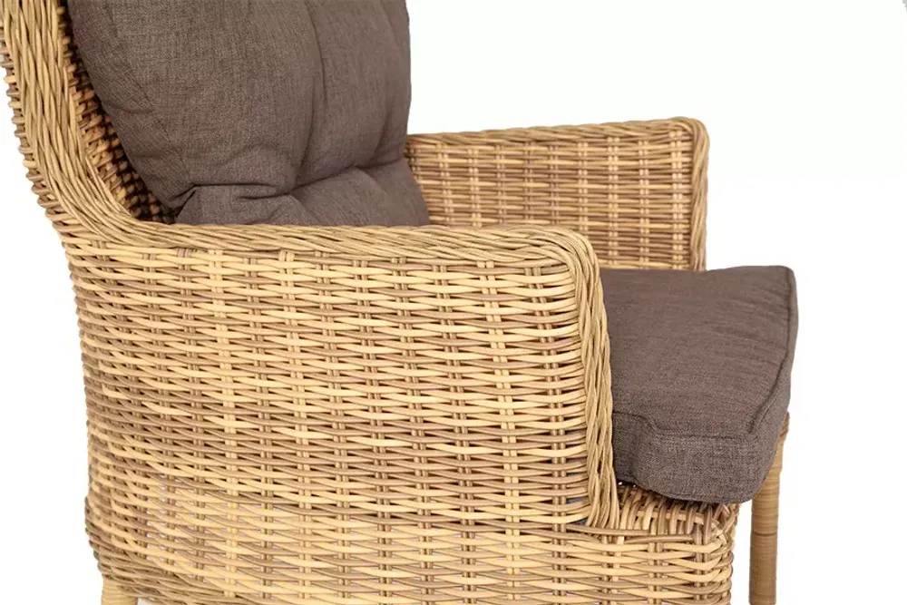 "Алиса" кресло плетеное, цвет соломенный