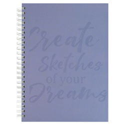 Альбом для рисования (Скетчпад) А5+ 40 л, блок - белый офсет 120 г/м², арт. 70194 ДОМ НА ОЗЕРЕ /обложка полноцветная печать, твёрдый переплёт на гребне, матовая ламинация, УФ-лак выборочный /