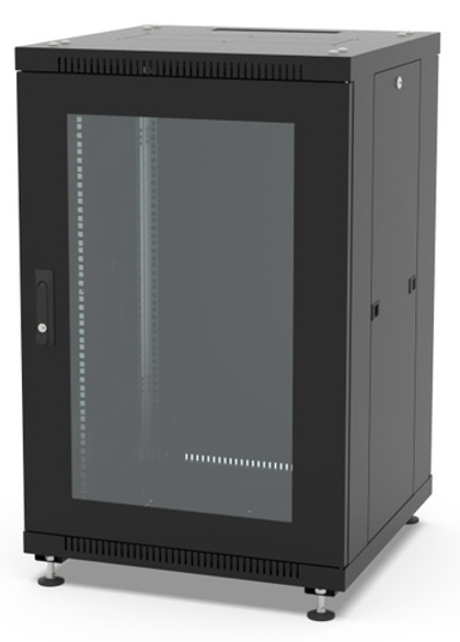 Шкаф напольный 19", 18U Filum FL-NT-1866GM1M-BK