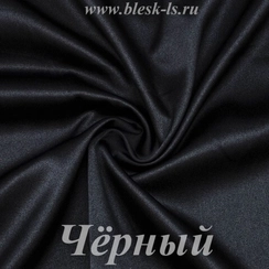 Шелк "Армани" 90гр/м2 - Черный, опт от 10 м