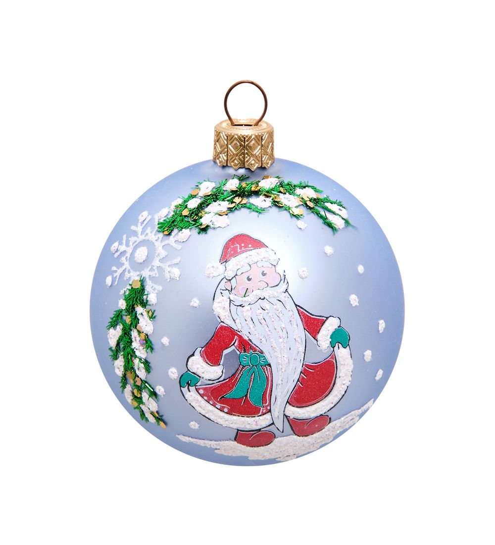 НФШ-1397 Ел. украшение Шар «Дед Мороз» 65 мм