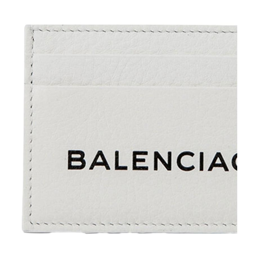 Balenciaga Leather Card Holder Unisex White