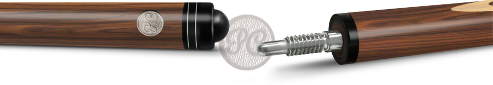 10-7-Р Кий Классик 17-запильный 2 РС, палисандр/граб(РС)