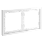 Рамка пластиковая VOLTUM S70 на 2 поста, (белый глянцевый)
