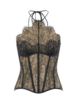 Топ корсетного типа из кружева c горловиной халтер