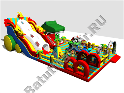 Батут "Змей Горыныч новый" 23*10*10 м