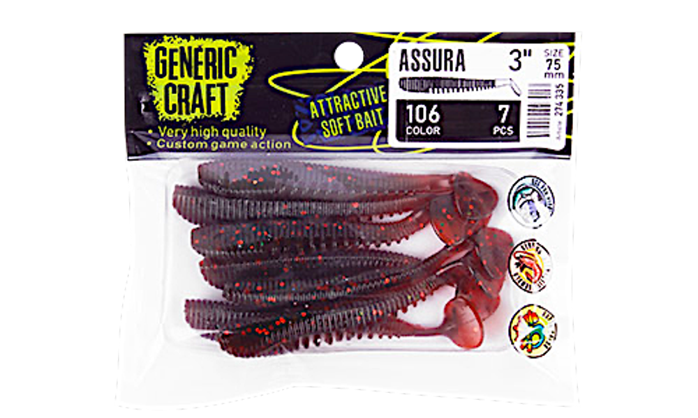 Мягкая приманка Generic Craft Assura 115мм цвет 106 5шт