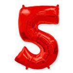 Цифра "5" красный