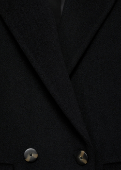 Двубортное пальто с шерстью