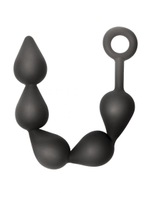 Чёрная анальная цепочка Black Edition Anal Super Beads - 40 см.