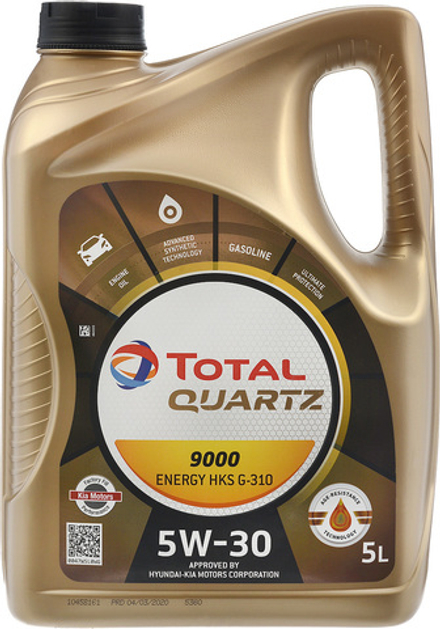 Моторное масло TOTAL Quartz 9000 Energy HKS G-310 5w30 5л синтетика