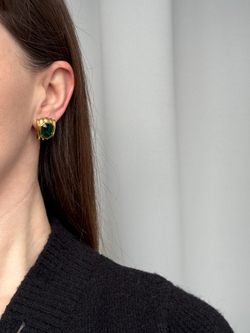 Серьги с зелёными кристаллами Givenchy