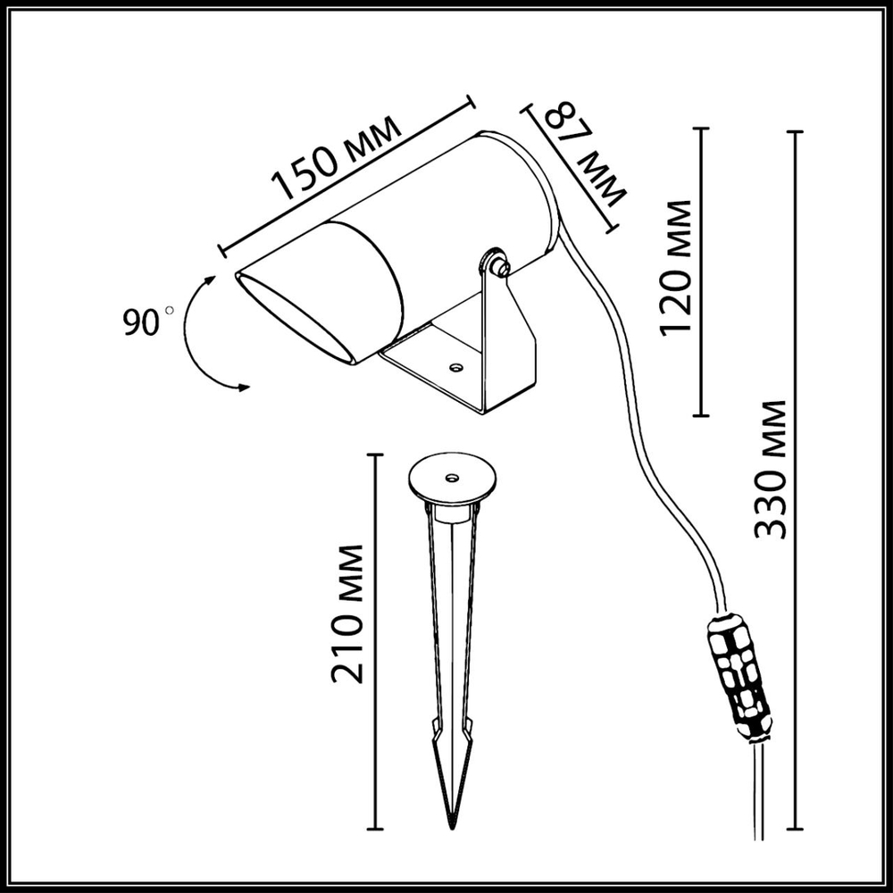 6647/15GL3 ODL Уличный светильник LED 15Вт 3000К 220-240В IP65 NATURE