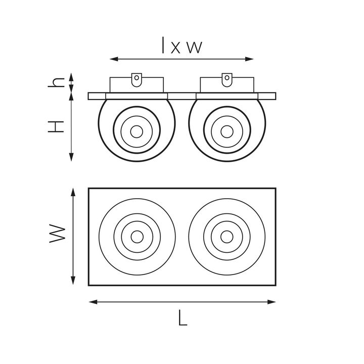 Комплект из светильника и рамки Lightstar Intero Ball (217062+217062+217062) i5266262