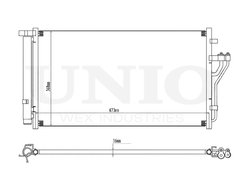 Радиатор кондиционера UNIO RAD-30024