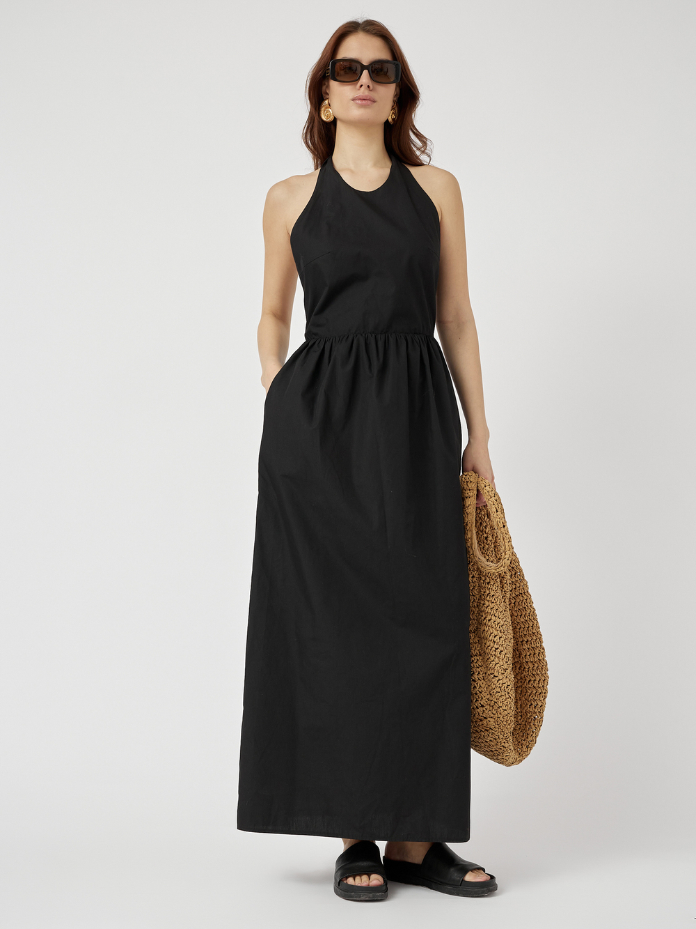 Сарафан макси с открытой спинкой