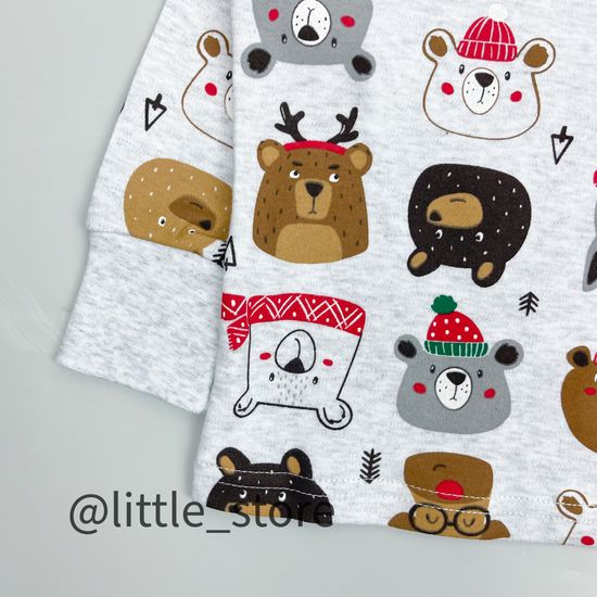 Пижама хлопковая "Мишки в шапках"