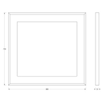 Зеркало Evoform в багетной раме со встроенным LED-светильником 22 W 80x75 см